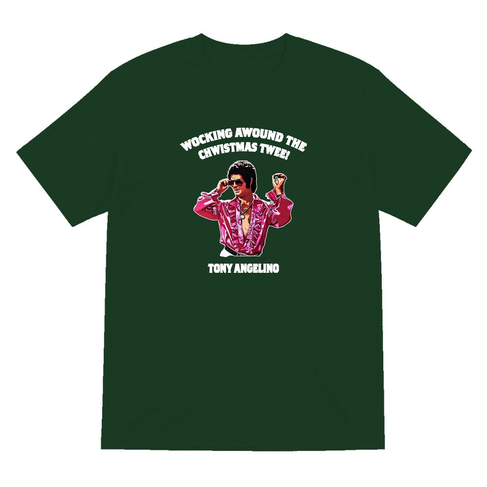 Wocking Awound The Chwistmas Twee Christmas T-Shirt & Sweatshirt T-Shirt in Forest Green