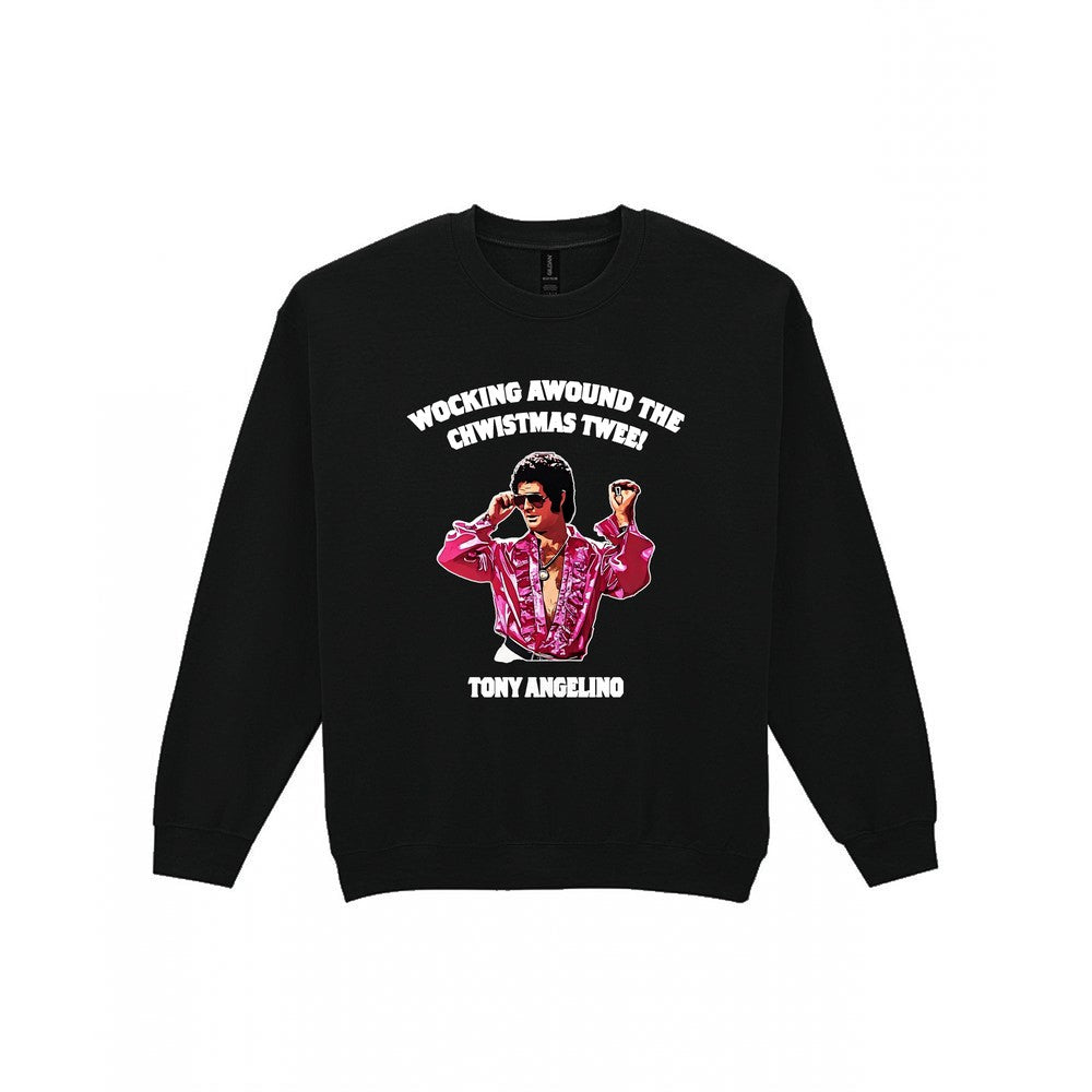 Wocking Awound The Chwistmas Twee Christmas T-Shirt & Sweatshirt Sweatshirt in Black