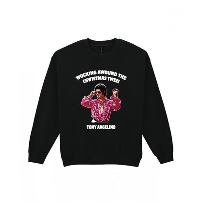 Wocking Awound The Chwistmas Twee Christmas T-Shirt & Sweatshirt Sweatshirt in Black