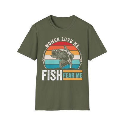 Women Love Me Fish Fear Me T-Shirt - funny t-shirt by Cheeky Business
