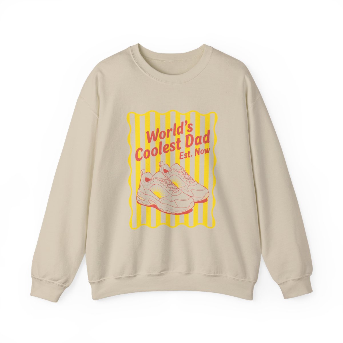 World's Coolest Dad Retro Sweatshirt - funny sweatshirt by Cheeky Business