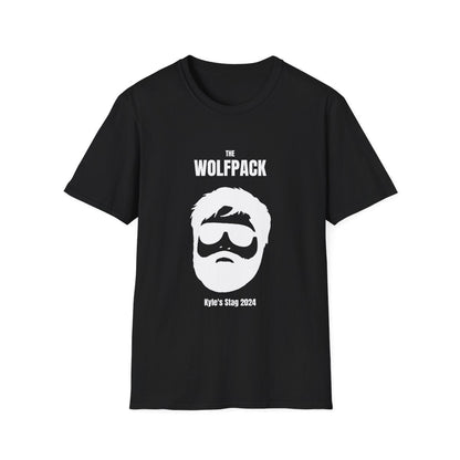personalised wolfpack stag t-shirt t-shirt front product image