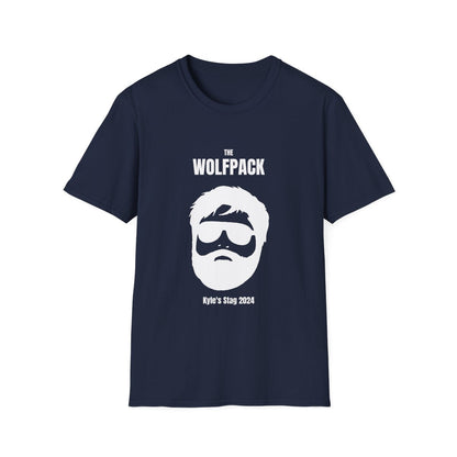 personalised wolfpack stag t-shirt t-shirt alternate colour product image