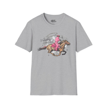 wrangling love cheer cowgirl t-shirt sport grey t-shirt cowgirl gift idea