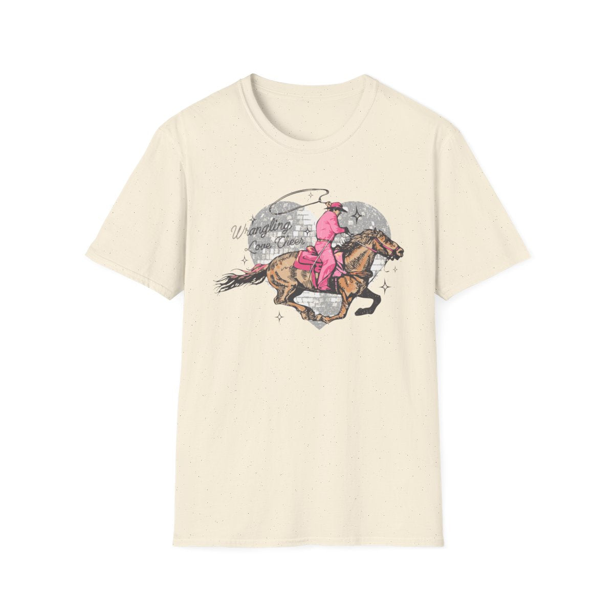 Wrangling Love Cheer Cowgirl T-Shirt - funny t-shirt by Cheeky Business