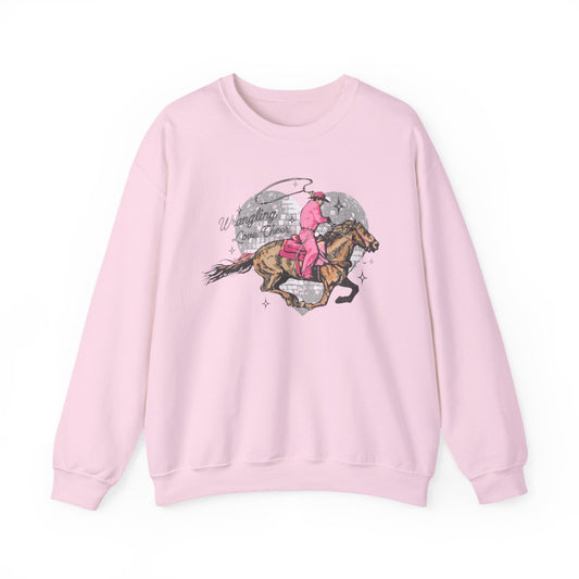 Wrangling Love Cowboy Sweatshirt - funny sweatshirt by Cheeky Business
