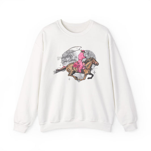 Wrangling Love Cowboy Sweatshirt - funny sweatshirt by Cheeky Business