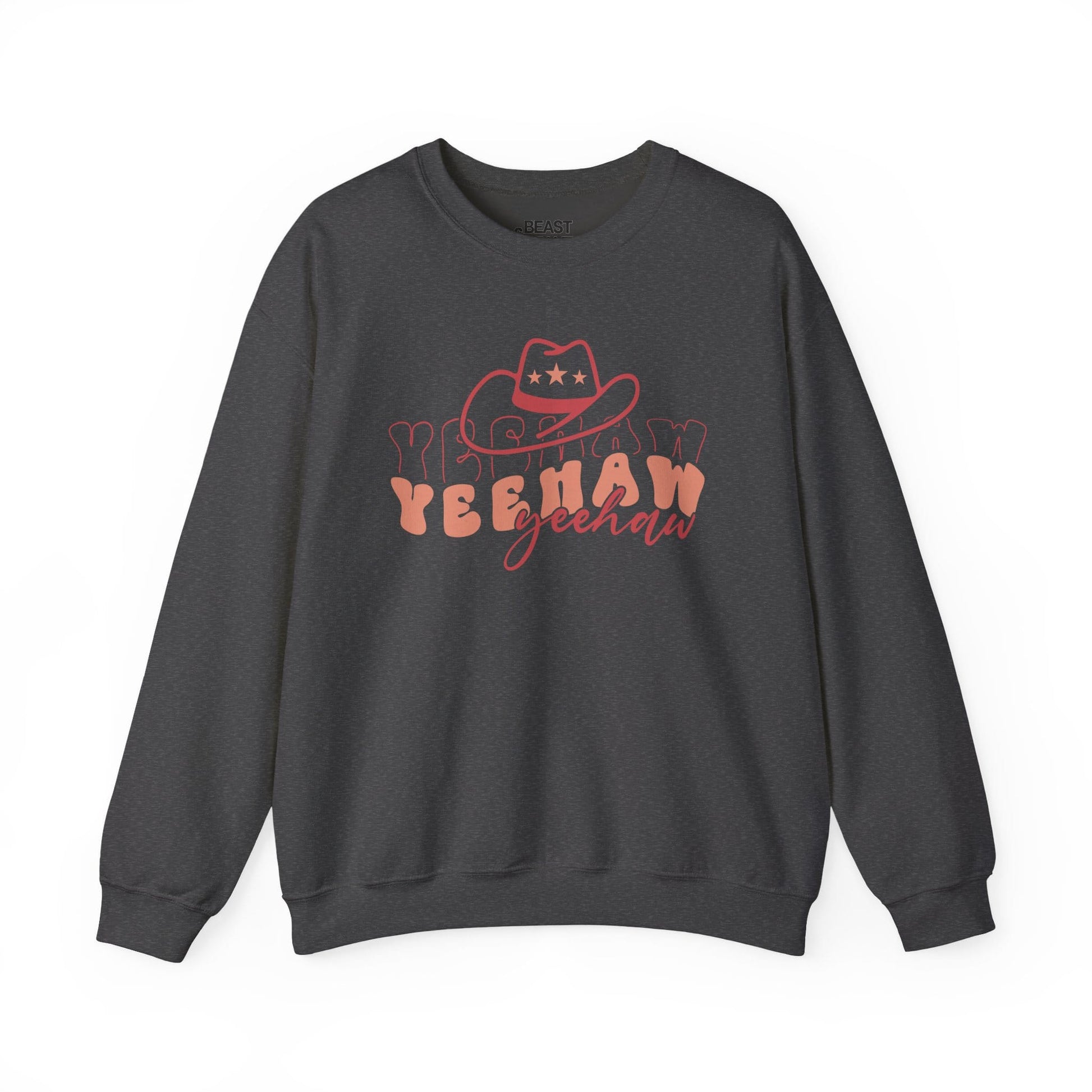 yeehaw western sweatshirt dark heather sweatshirt cowgirl gift idea