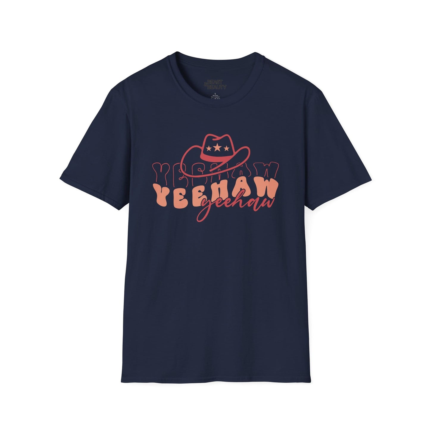 yeehaw yeehaw cowgirl t-shirt navy t-shirt cowgirl gift idea