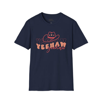 yeehaw yeehaw cowgirl t-shirt navy t-shirt cowgirl gift idea
