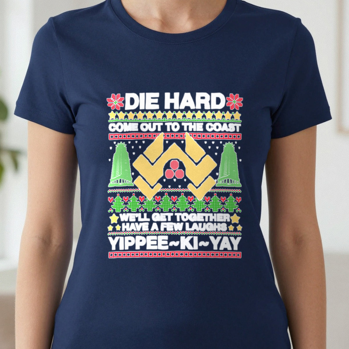 Yippee Ki Yay Christmas Jumper Design T-Shirt & Sweatshirt in another colour