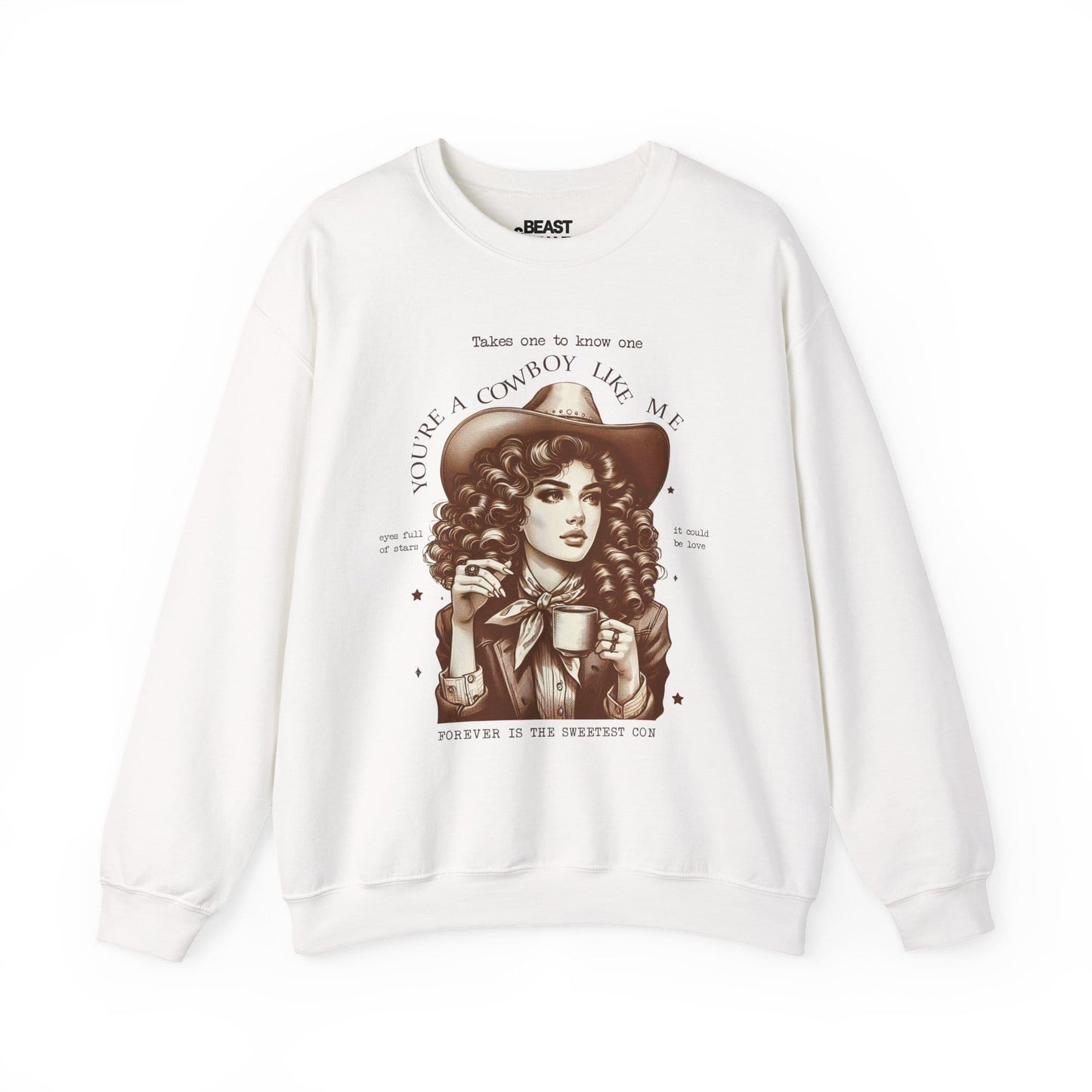 you're a cowboy like me sweatshirt white sweatshirt cowgirl gift idea