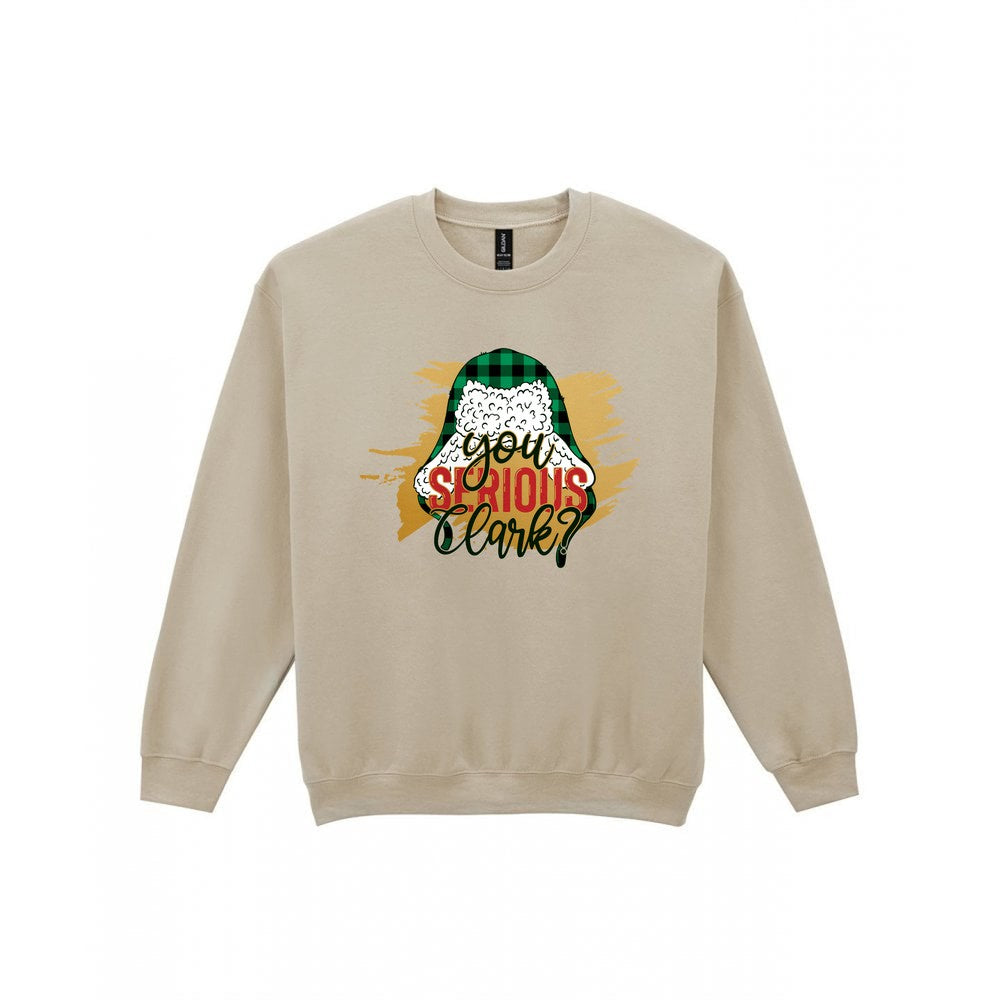 You Serious Clark Christmas T-Shirt & Sweatshirt Sweatshirt in Sand