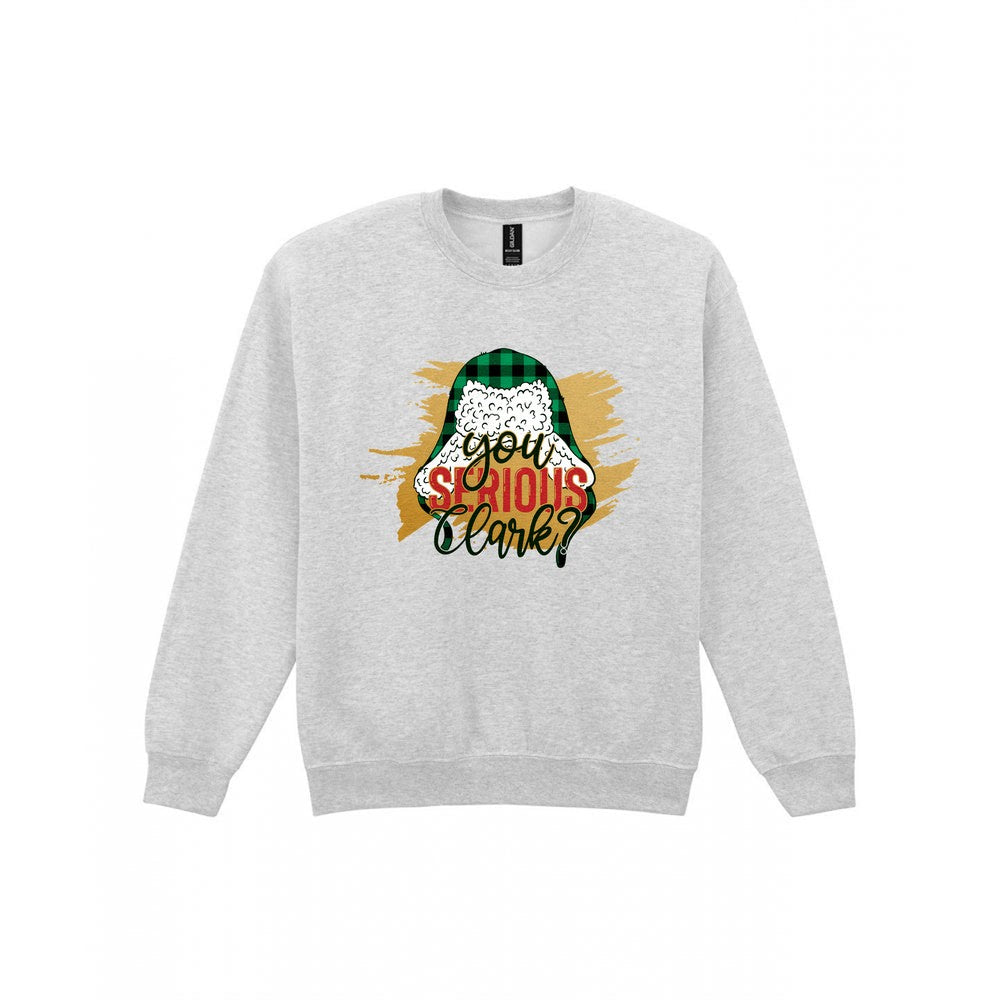 You Serious Clark Christmas T-Shirt & Sweatshirt Sweatshirt in Sport Grey