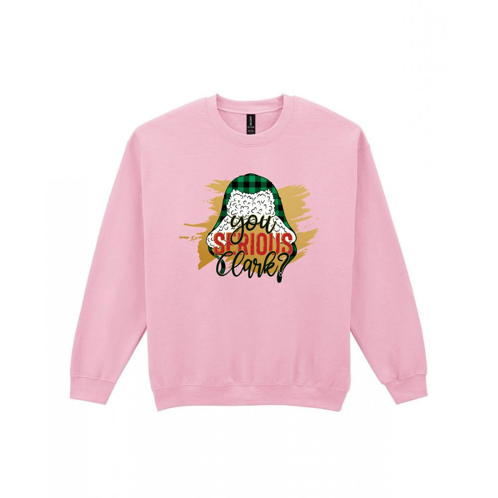 You Serious Clark Christmas T-Shirt & Sweatshirt Sweatshirt in Light Pink