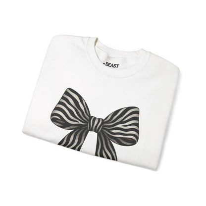 zebra bow sweatshirt sweatshirt coquette gift idea image 5