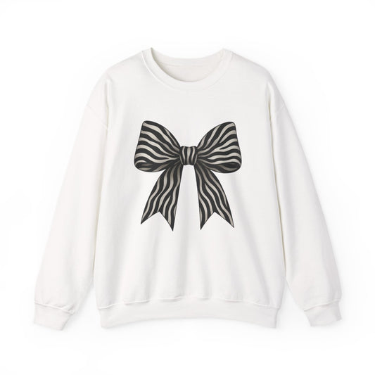 Zebra Bow Sweatshirt - funny sweatshirt by Cheeky Business