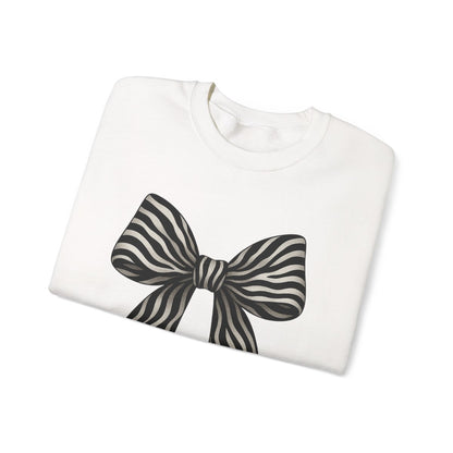 Zebra Bow Sweatshirt - funny sweatshirt by Cheeky Business