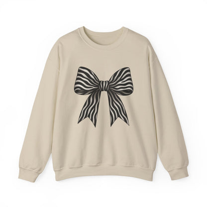 Zebra Bow Sweatshirt - funny sweatshirt by Cheeky Business