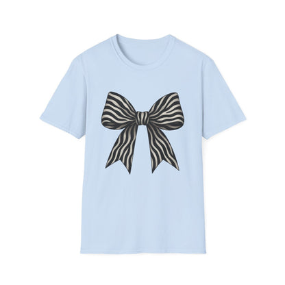 Zebra Bow T-Shirt - funny t-shirt by Cheeky Business